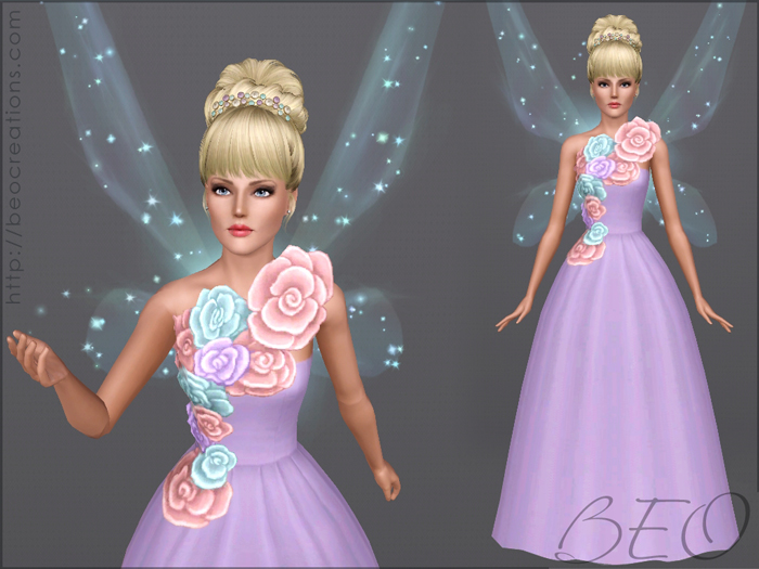 Fairy wedding dress for Sims 3 by BEO